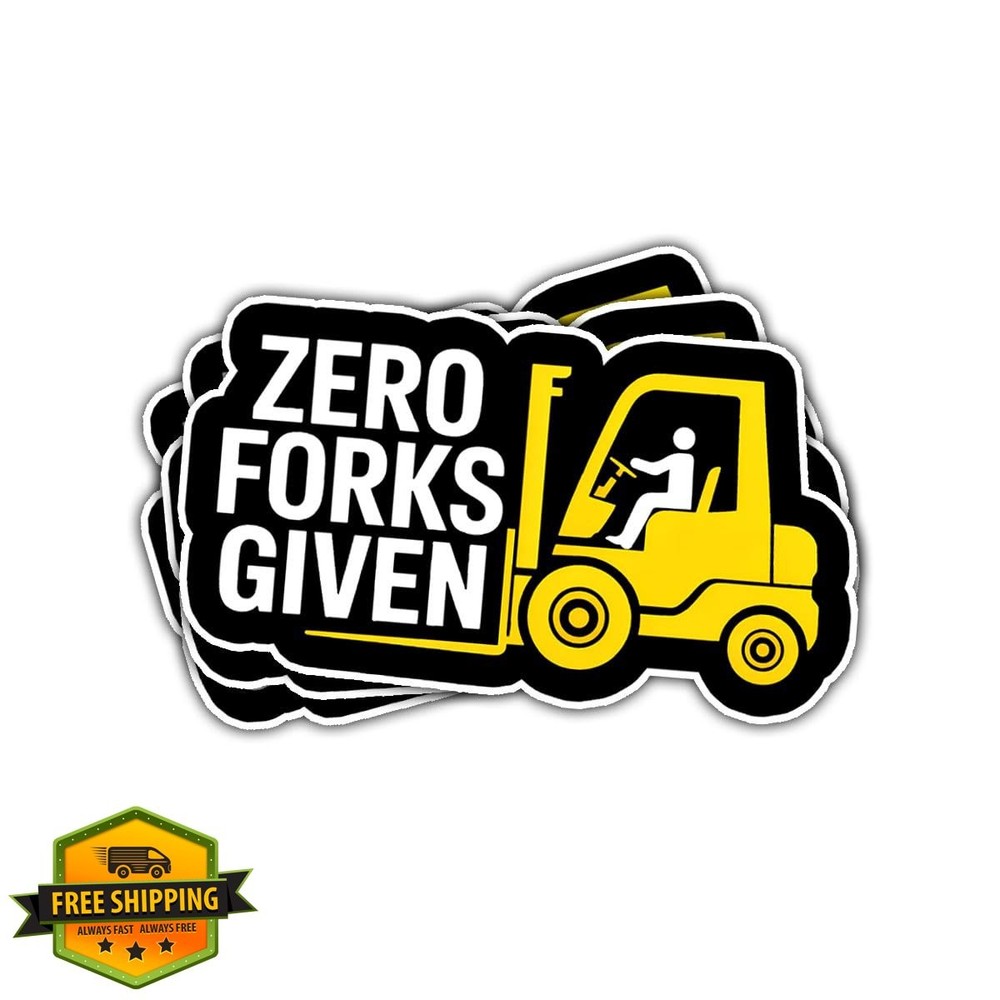 BOZENTIM 3Pcs Zero Forks Given forklift sticker