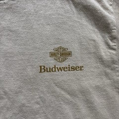 Budweiser Harley-Davidson 120 Year T-Shirt Medium Beige Beer Bikes