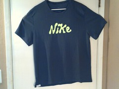 NEW NIKE DRI-FIT RUNNING “UV S72 Miler Tee” MEN’S BLUE LIME T-SHIRT L FB7946-491
