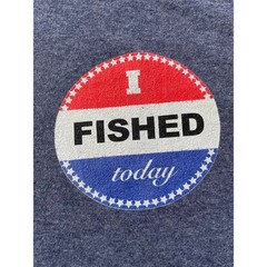 I Fished Today T-shirt Mens Large Navy Blue Graphic Novelty Tee Delta Pro Weight