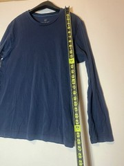 Mack Weldon Men Medium Blue Navy Long Sleeve Lightweight Pima Cotton Shirt Sz M