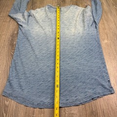 Lucky Brand True Indigo Mens Blue Classic Dip Dye Burnout Henley T-Shirt Size L