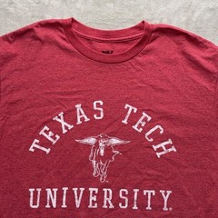 Vintage Mv Sport Mens T-Shirt L Heather Red Texas Tech University Collegiate