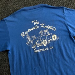 Vintage The Riverside Knights T Shirt Single Stitch Roseville Ca 50’s Night Cars