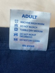 Soffe Navy Blue Short Sleeve BLANK T-Shirt – Cotton – Large – Made in USA