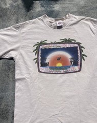 Vintage Beach Goes Pops Orchestra Single Stitch Tee Shirt 90s Trippy Art 1998