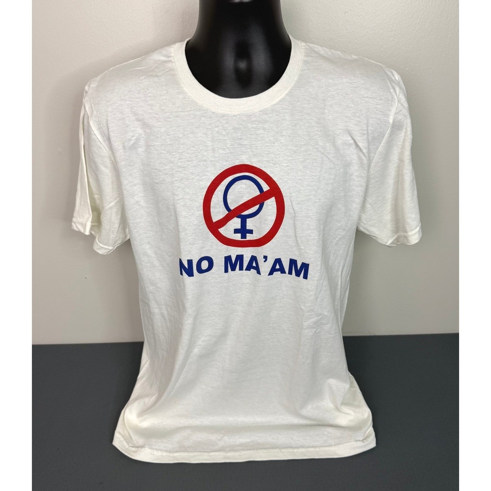 Tested by Al Bundy Men’s No Ma’am Graphic Short Sleeve T-Shirt White Medium