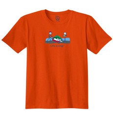 Life is Crap Big Bass Fishing Fisherman Gift Mens Short Sleeve Crewneck Tee