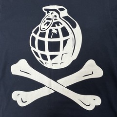 Trainer Spotter T Shirt Men’s Large Black Skull Grenade Graphic Tee L