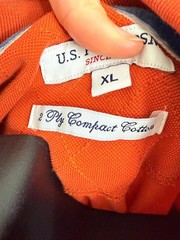 U.S. Polo Assn. USPA 3 Men’s Size XL Orange Shirt with Collar