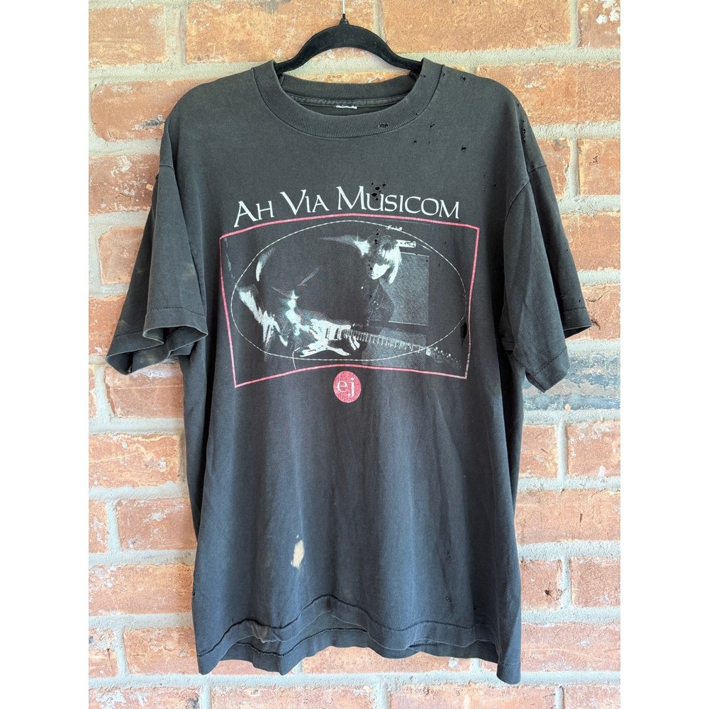 Vintage Eric Johnson Ah Via Musicom Tour Shirt Distressed Grunge Rock Tee L