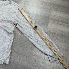 Onia Henley Shirt Mens XL Gray Linen Modal Lightweight Jersey Long Sleeve Tee