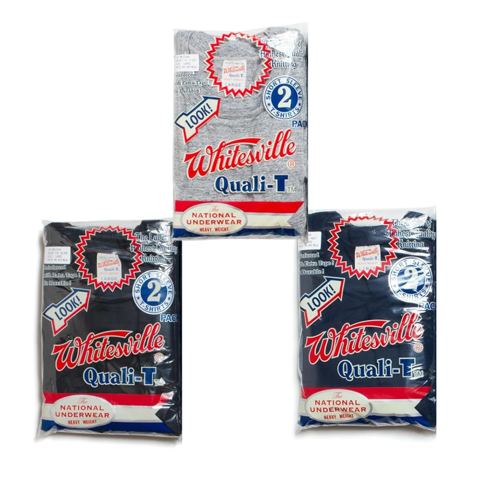WHITESVILLE 2-PACK T-SHIRT three colors / 3P Set Made in Japan
