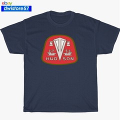 New Shirt Hudson Classic Car Logo Black/Navy/White/Grey T-Shirt S-5XL