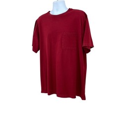 Covington Mens T-Shirt Deep Red Size XLT Crew Neck Regular Fit Pullover Casual