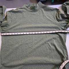 Lands’ End Men’s L/T Green Solid Mock Neck Long Sleeve Knit Stretch T-Shirt