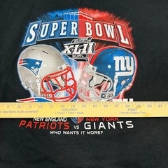 Reebok Super Bowl XLII T-Shirt 2XL Black New England Patriots New York Giants NF