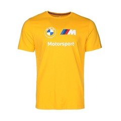 PUMA Bmw M Motorsport Essentials Logo Crew Neck Short Sleeve T-Shirt Mens Orange
