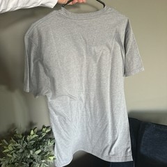 Fresh Clean Tees Men’s Gray Solid Crew Neck Short Sleeve T-Shirt, Size L Regular