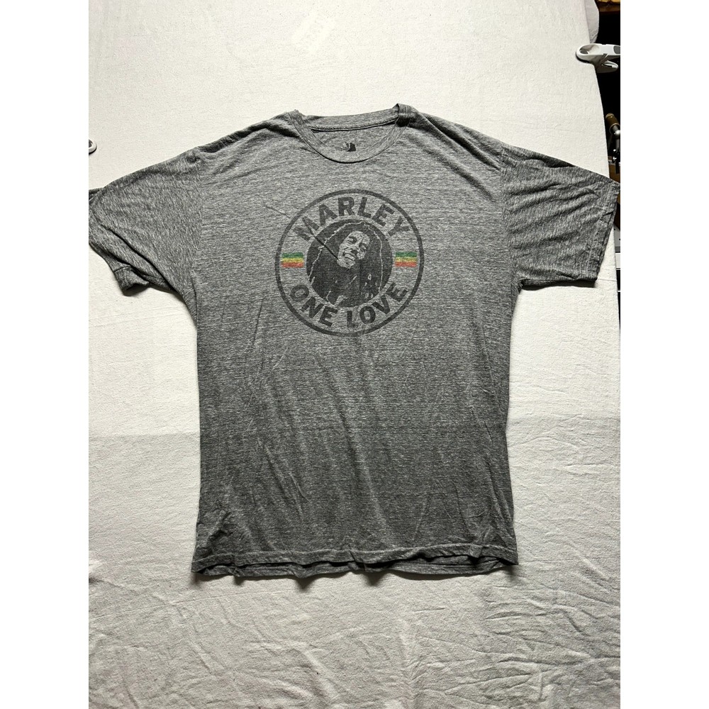 Zion Bob Marley One Love Graphic T Shirt Size XL Gray Reggae Rootswear