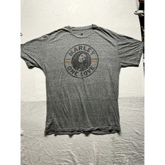 Zion Bob Marley One Love Graphic T Shirt Size XL Gray Reggae Rootswear