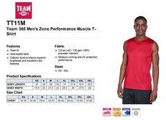 Team 365 T-Shirts Mens Zone Performance Muscle T-Shirt TT11M