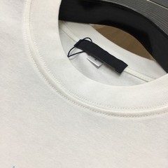 Prada Men’s white and black round-neck short-sleeved shirt