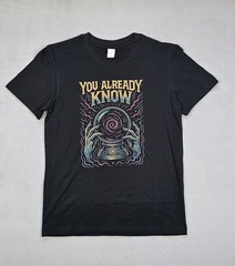 Graphic Crystal Ball T-Shirt Men’s Size S Black Short Sleeve You Already Know…