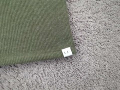 London Fog Thermal Shirt Mens L Green Long Sleeve Ribbed Knit Fleece Lined