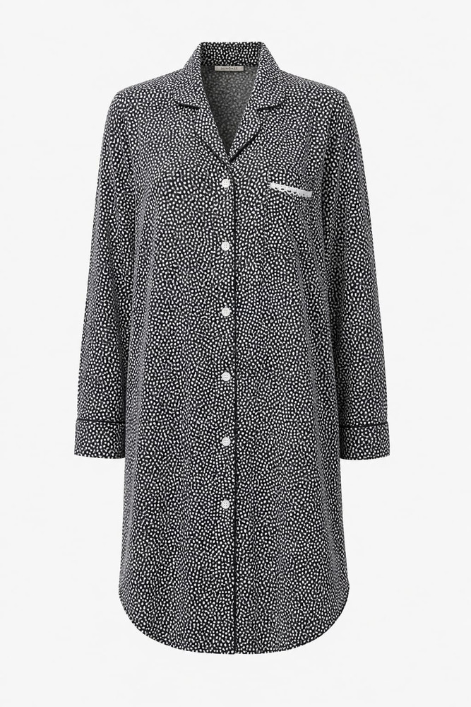 1990s Grunge Vintage Polka Dot Long Sleeve Shirt, Unisex Medium