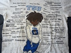 Vintage 90s Tennessee State University TSU HBCU AOP College T-Shirt Size L RARE