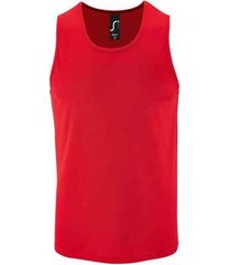 SOLs Mens Sporty Polyester Performance Tank Top Vest Sleeveless T-Shirt S-3XL