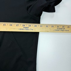 CUTS Henley Shirt Mens Large Black Lightweight Stretch Weight Training Casual