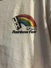 80s University Of Hawaii UH Sports Poly Tees Single Stitch I Support Rainbows 🌈