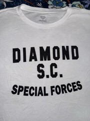 Diamond Supply Co Mens T-shirt Size XL White Special Forces 100 Percent Cotton