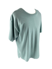 Hudson Los Angeles Mens XL Seafoam Green Raw Distressed Edge Crewneck T-Shirt