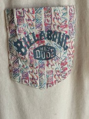 Rare Hey Dude x Billabong Pocket Tee – Cream Size Small Limited Edition