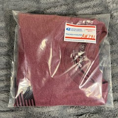 Ariat USA Wings Long Sleeve Tee Burgundy Heather Patriotic Eagle L 10034367S1