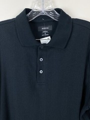 ALFANI Polo Men’s Medium Stretch Textured Stripe Jacquard Sweater Black New