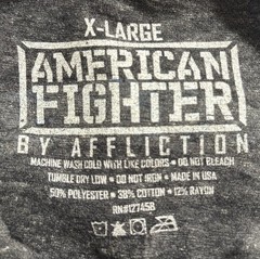 American Fighter by Affliction Men’s XL Gray Eagle Graphic T-Shirt Made in USA