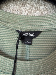 Allbirds Natural Run Long Sleeve Shirt Mens Size Large Green Merino Wool Blend