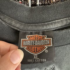 Vintage Harley Davidson Spider Web Mens XL Shirt Black Chicago LS Reprint