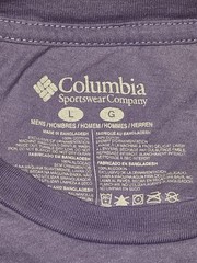 Columbia Sportswear Purple Cotton Men’s Large T Shirt