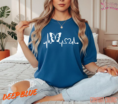 Unisex Butterfly Heartbeat Lifeline T shirt Men T shirt Women valanity Romantic