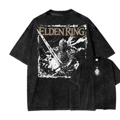 Edel Ring Shirt, Game Anime Double Printed Lightweight Summer Outfit Men