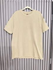 Common People Men Olive Textured T-Shirt Fine Striped Texture Size L New