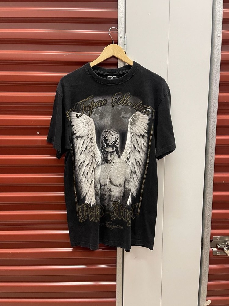 VTG Flying Horse Tupac Shakur Fallen Angel Never Forgotten Graphic Rap tee shirt