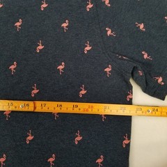 George Men’s Navy Pink Flamingo All Over Print T-Shirt Size Large Classic