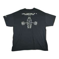 Powerlifter T-Shirt 2XL Black Gym Fitness Bodybuilding Weightlifting Funny Tee