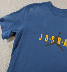 Air Jordan Tee Shirt Light Blue Jumpman Logo Spell Out Men’0s Size M Basketball